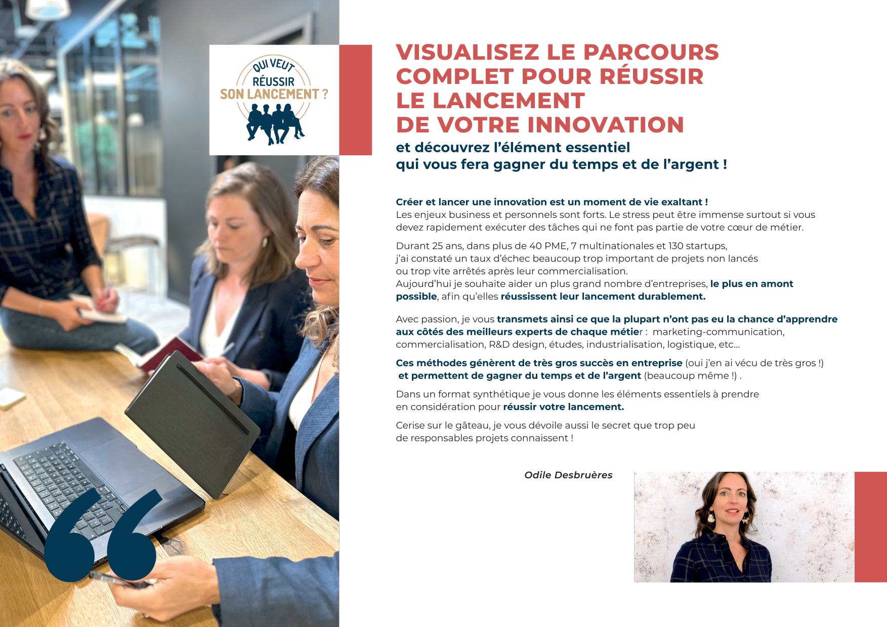 Visualisez le parcours complet pour réussir le lancement de votre innovation